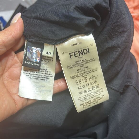 Fendi Elegant Striped Cold Shoulder mini Dress, US4 - Picture 10 of 11